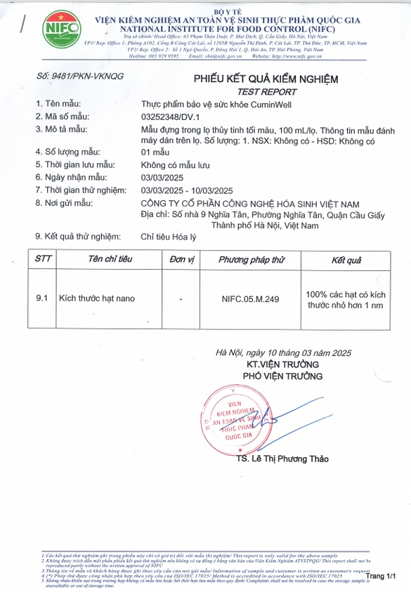 CUMINWELL - chăm sóc sức khỏe dạ dày Curcumin 200g ( hộp 20 ống 10 ml )