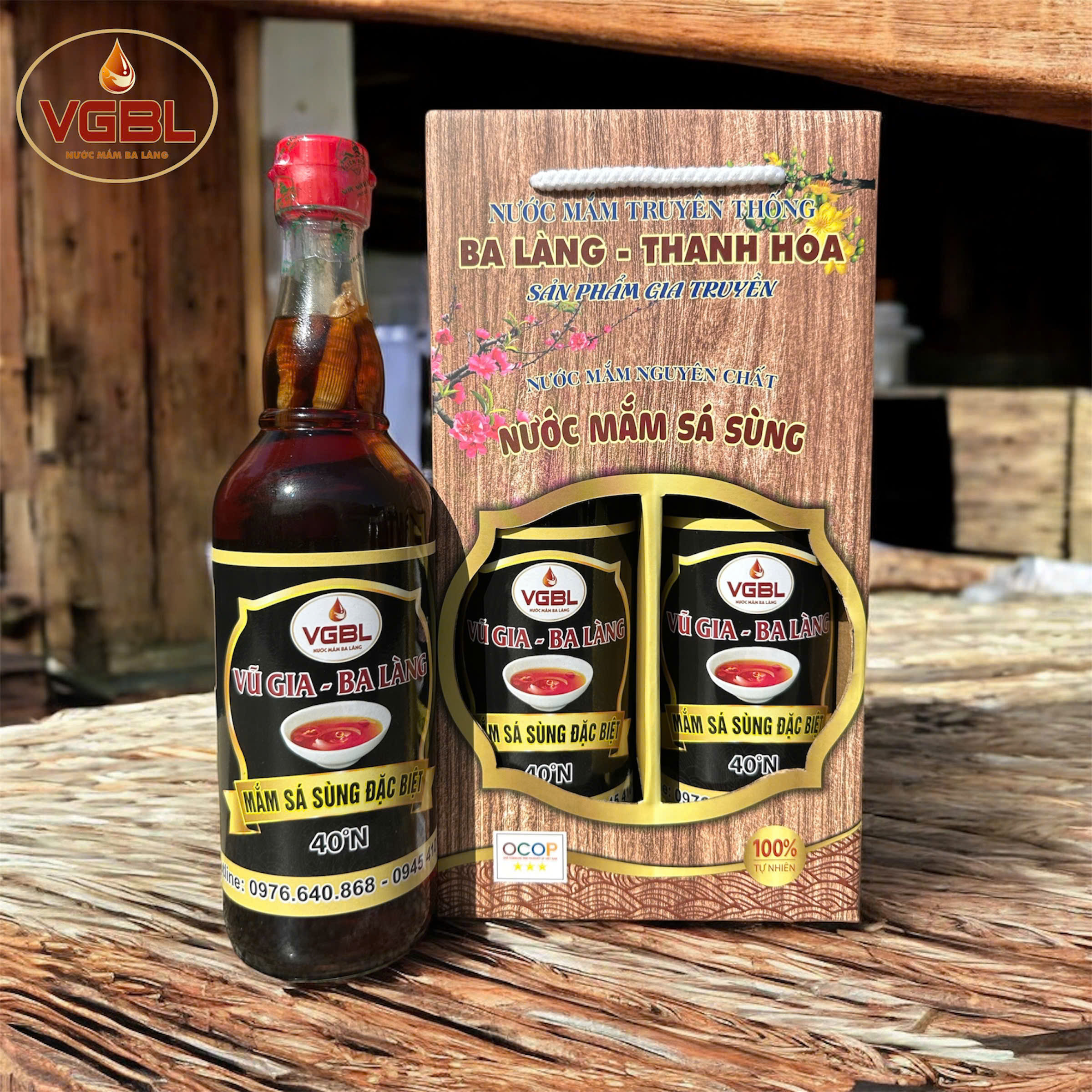 MẮM SÁ SÙNG ĐẶC BIỆT 40°N ĐỈNH CAO TINH HOA BIỂN CẢ ( COMBO XÁCH/2 CHAI x 500ml )