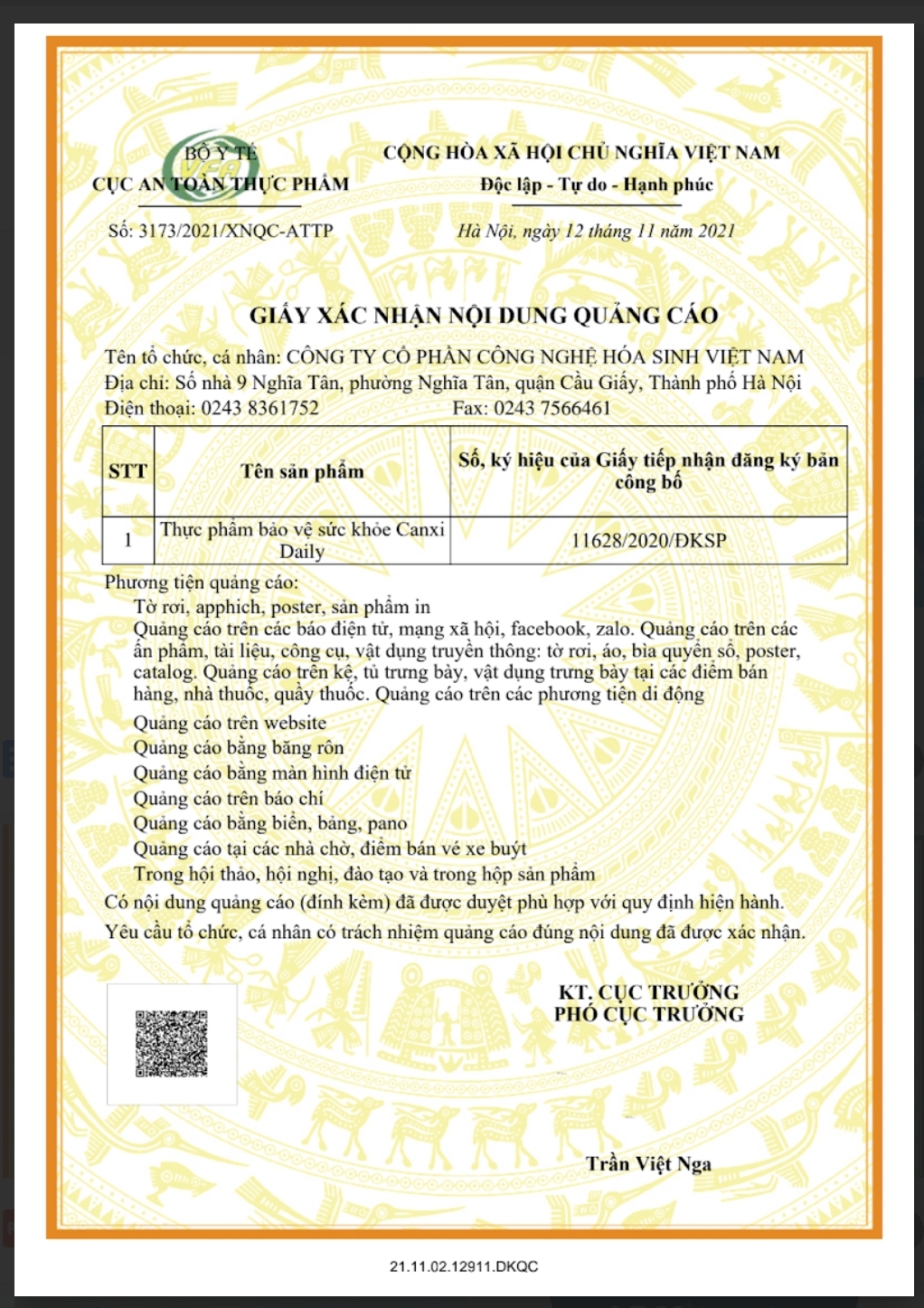 CANXI DAILY – NANO CANXI HỮU CƠ CHO HỆ XƯƠNG CHẮC KHỎE ( hộp 20 ống 10ml )